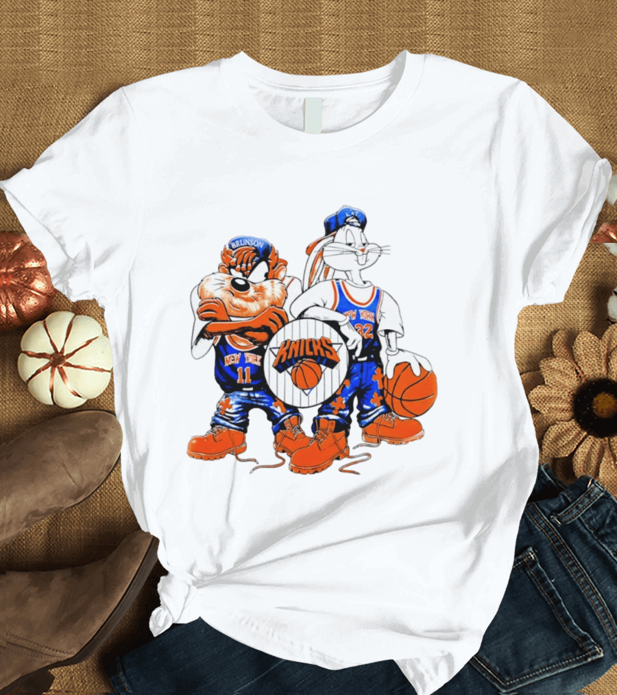 Taz Bugs Bunny New York Knicks Brunson Anthony Towns NBA T-Shirt