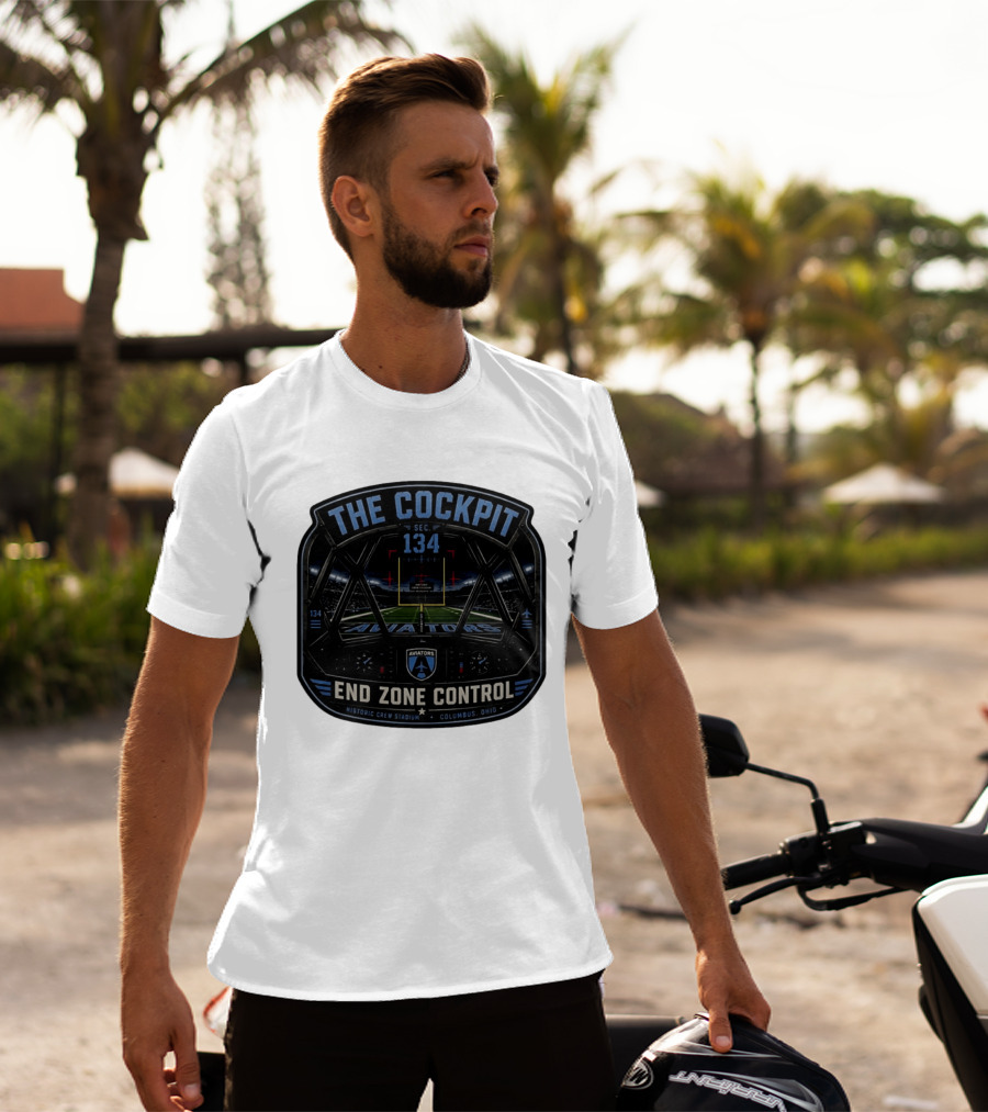 The Cockpit Sec 134 Aviators End Zone Control Historic Crew Stadium Columbus Ohio T-Shirt