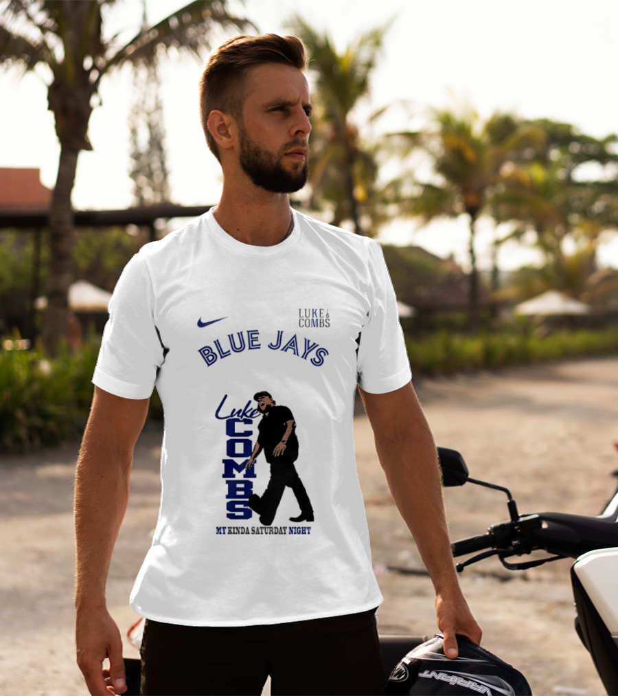 Luke Combs Blue Jays Nike My Kinda Saturday Night T-Shirt