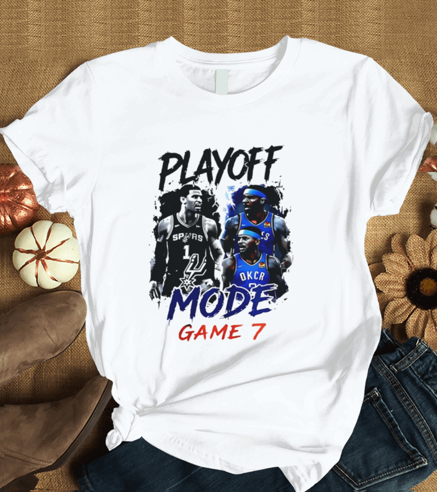 Playoff Mode Game 7 Victor Wembanyama San Antonio Spurs Vs Shai Gilgeous Alexander Oklahoma City Thunder T-Shirt