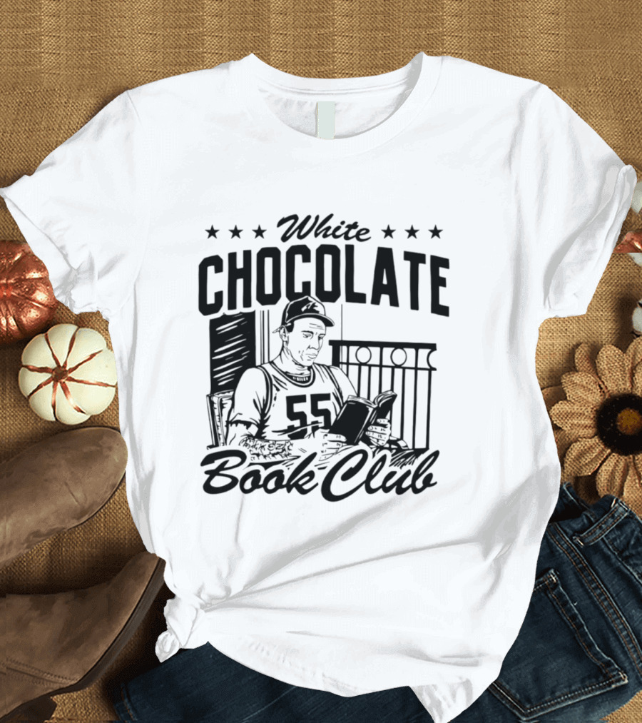 White Chocolate Book Club 55 Star Jersey Reader T-Shirt
