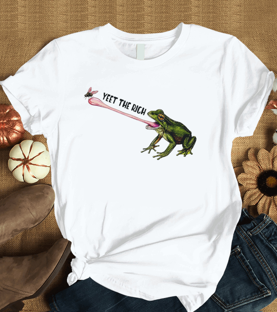 Yeet The Rich Frog With Fly Tongue Capture T-Shirt