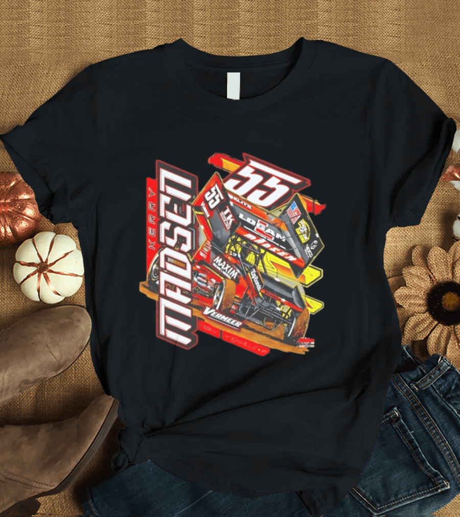Kerry Madsen 55 Vermeer Logan Madsen Racing Sprint Car Maxim Too Much Grip T-Shirt