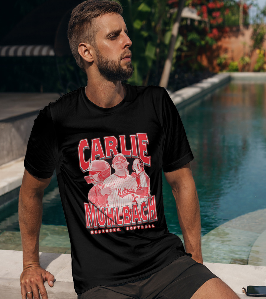 Carlie Muhlbach Nebraska Softball Vintage 90s T-Shirt