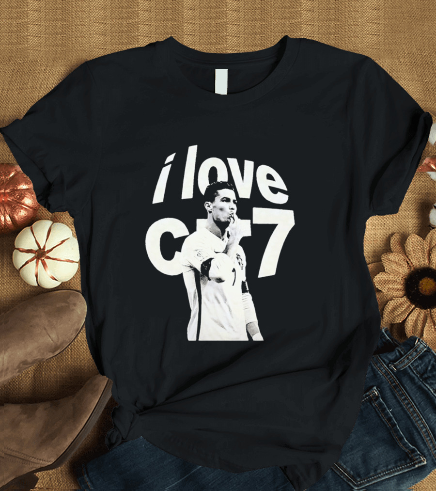 Cristiano Ronaldo I Love CR7 Image Al Nassr GOAT T-Shirt