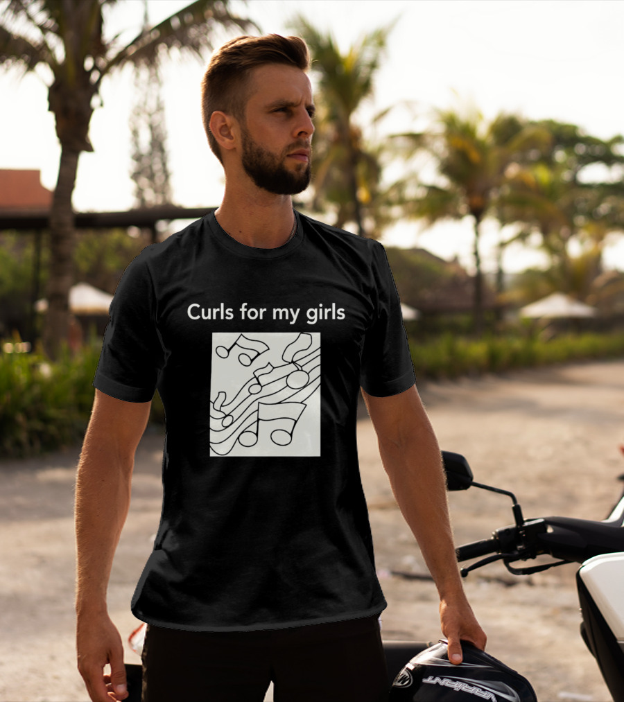 Curls For My Girls Music Notes T-Shirt