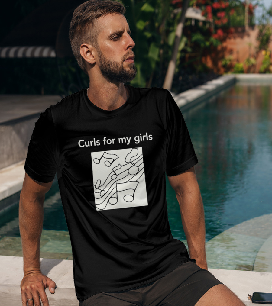 Curls For My Girls Music Notes T-Shirt