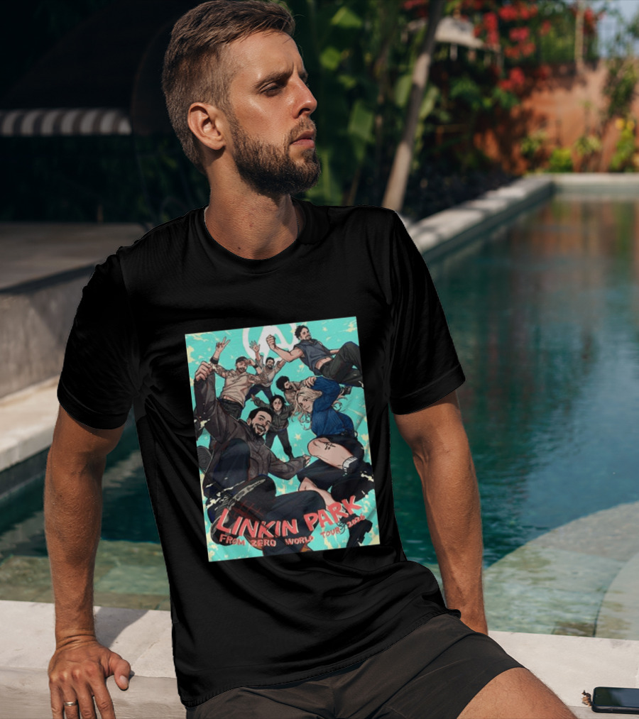Linkin Park From Zero World Tour 2026 Munich Anime Style Concert T-Shirt