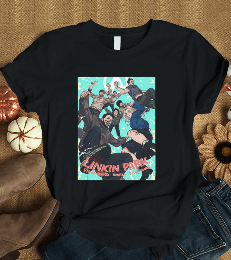 Linkin Park From Zero World Tour 2026 Munich Anime Style Concert T-Shirt