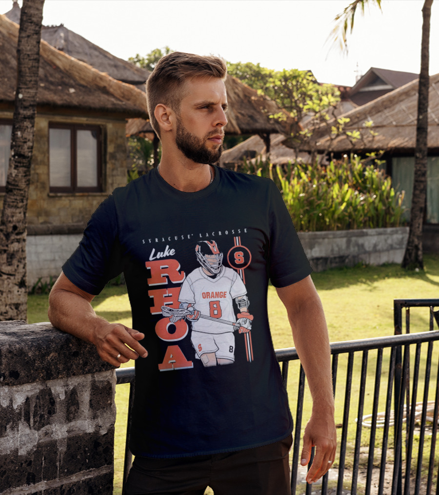 Luke Rhoa Syracuse Lacrosse Orange NCAA 8 T-Shirt