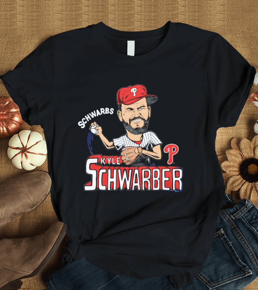 Philadelphia Phillies Kyle Schwarber Caricature Schwarbs Tri Blend T-Shirt