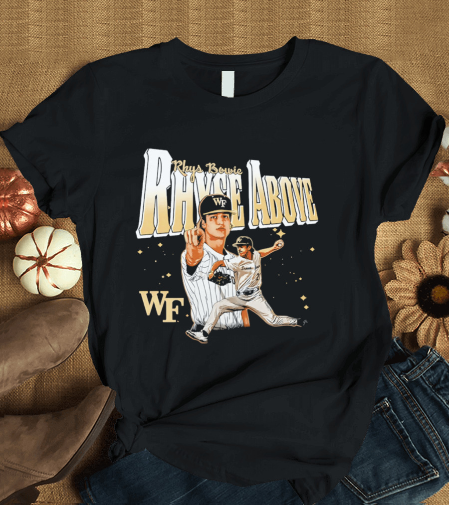 Rhys Bowie Wake Forest WF Baseball Rhys Above T-Shirt