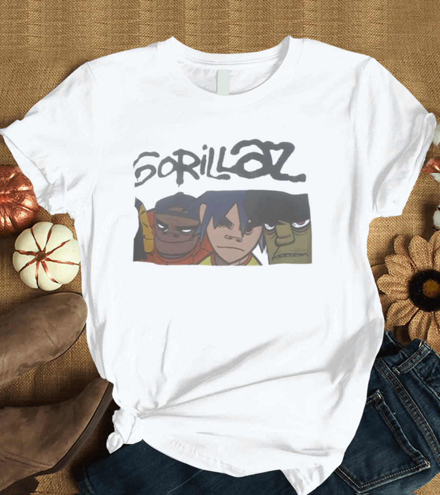 Gorillaz Band Members 2D Russel Hobbs Noodle Murdoc Niccals T-Shirt