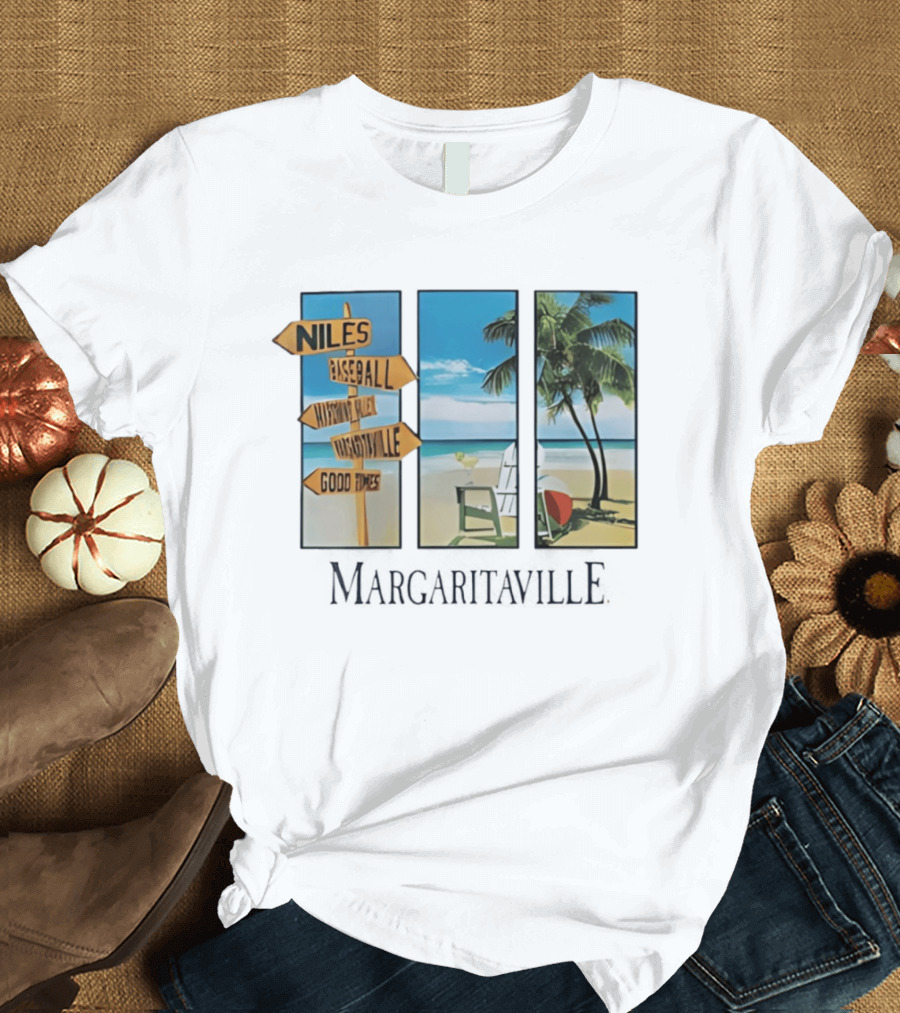 Niles Baseball Mahoning Valley Margaritaville Beach Good Times T-Shirt