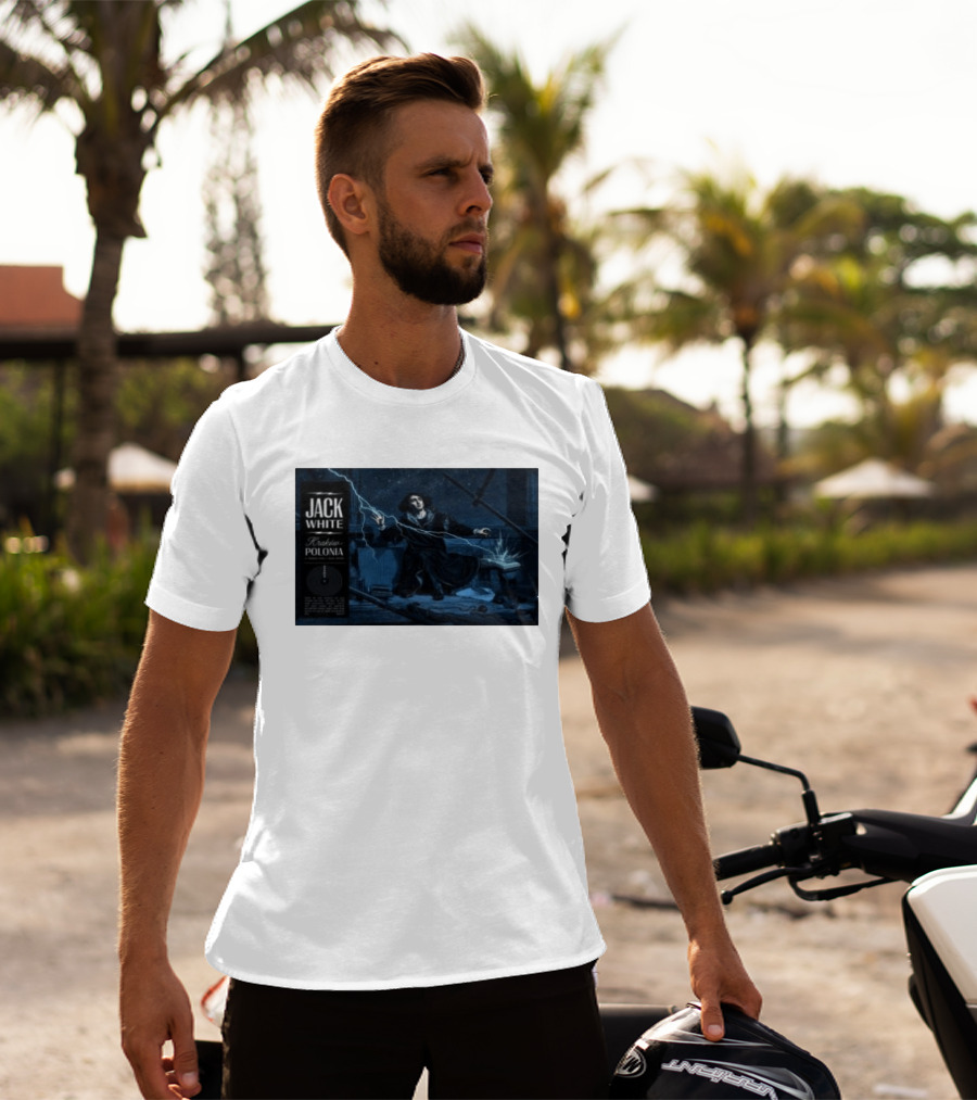 Jack White Kraków Polonia Tour June 2 2026 With Lightning And Figure T-Shirt