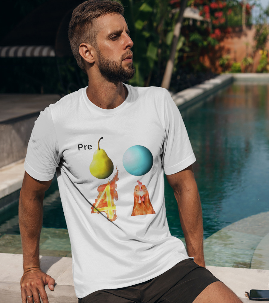 Pre Pear Blue Egg Fire 4 Chicken T-Shirt