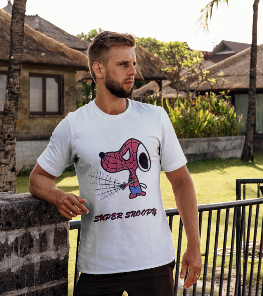 Super Snoopy Spider Man Mashup Pop Culture T-Shirt