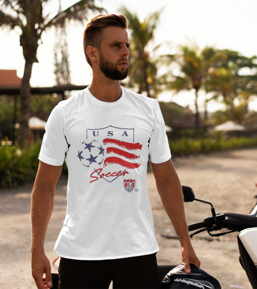 USA Soccer Federation Shield Stars And Stripes Football T-Shirt
