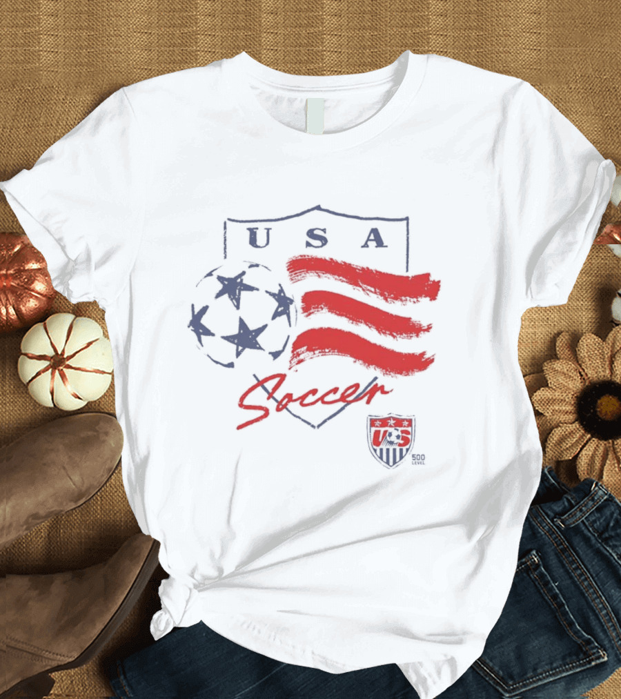 USA Soccer Federation Shield Stars And Stripes Football T-Shirt