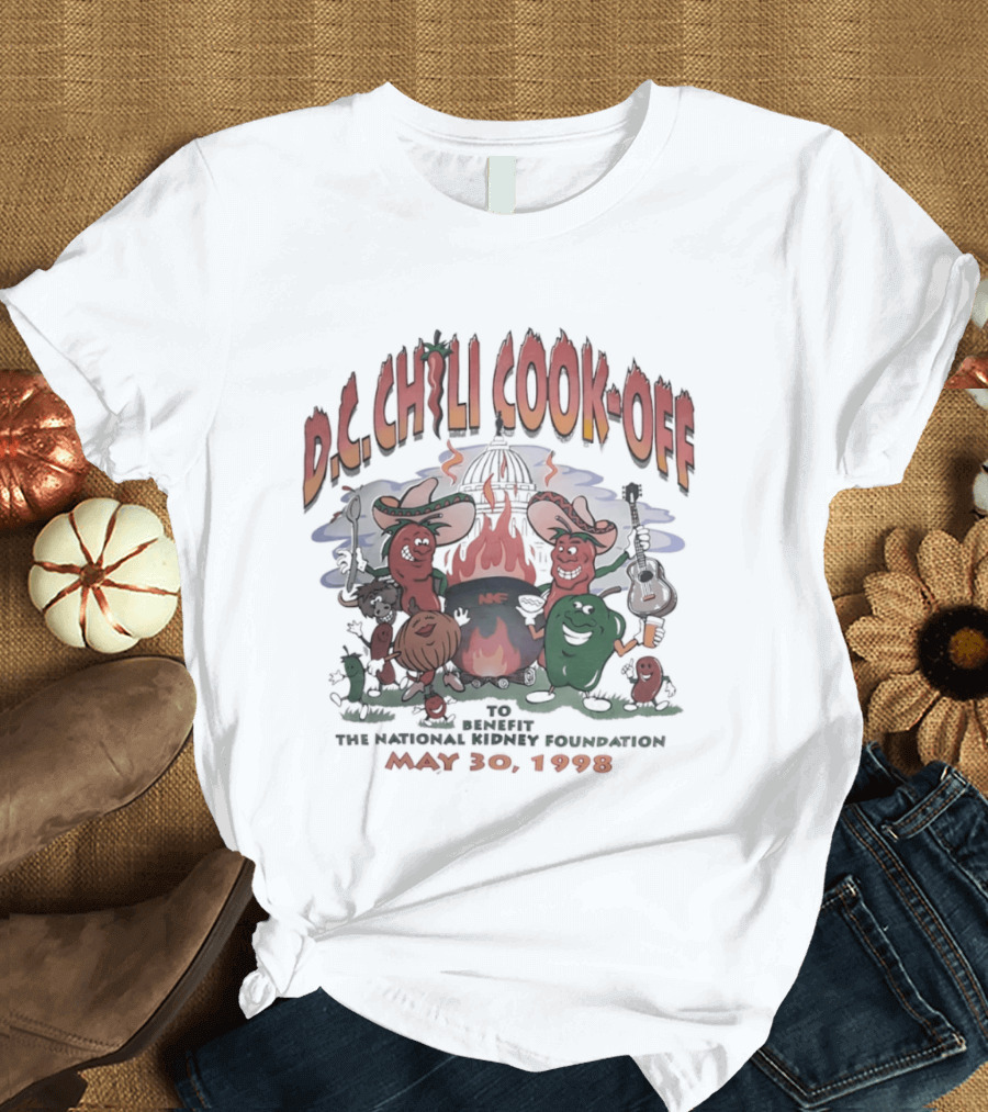 DC Chili Cook Off Benefit National Kidney Foundation May 30 1998 Event T-Shirt