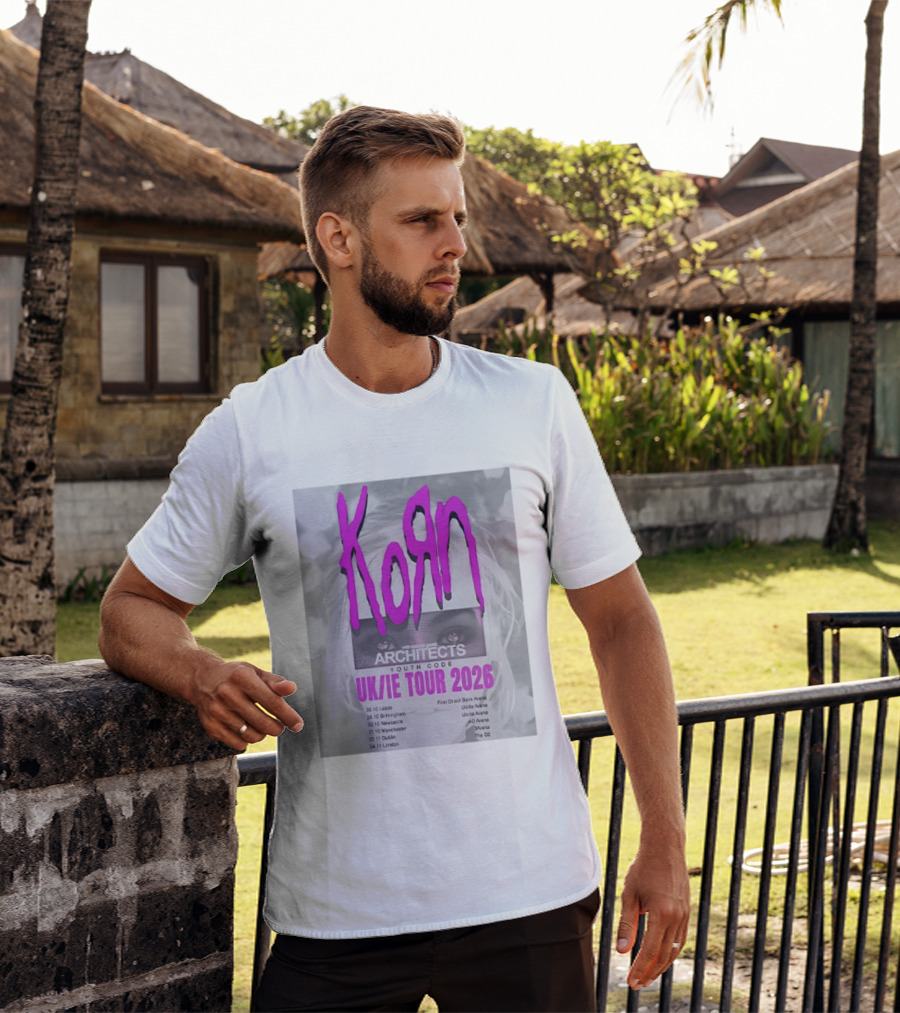 Korn UK/IE Tour 2026 Schedule Architects Youth Code First Direct Arena O2 Arena T-Shirt