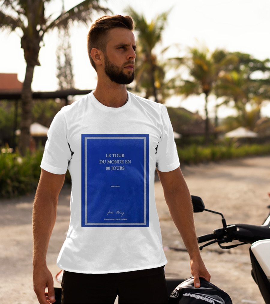 Le Tour Du Monde En 80 Jours Manuscrit Jules Verne Éditions Des Saints Pères T-Shirt