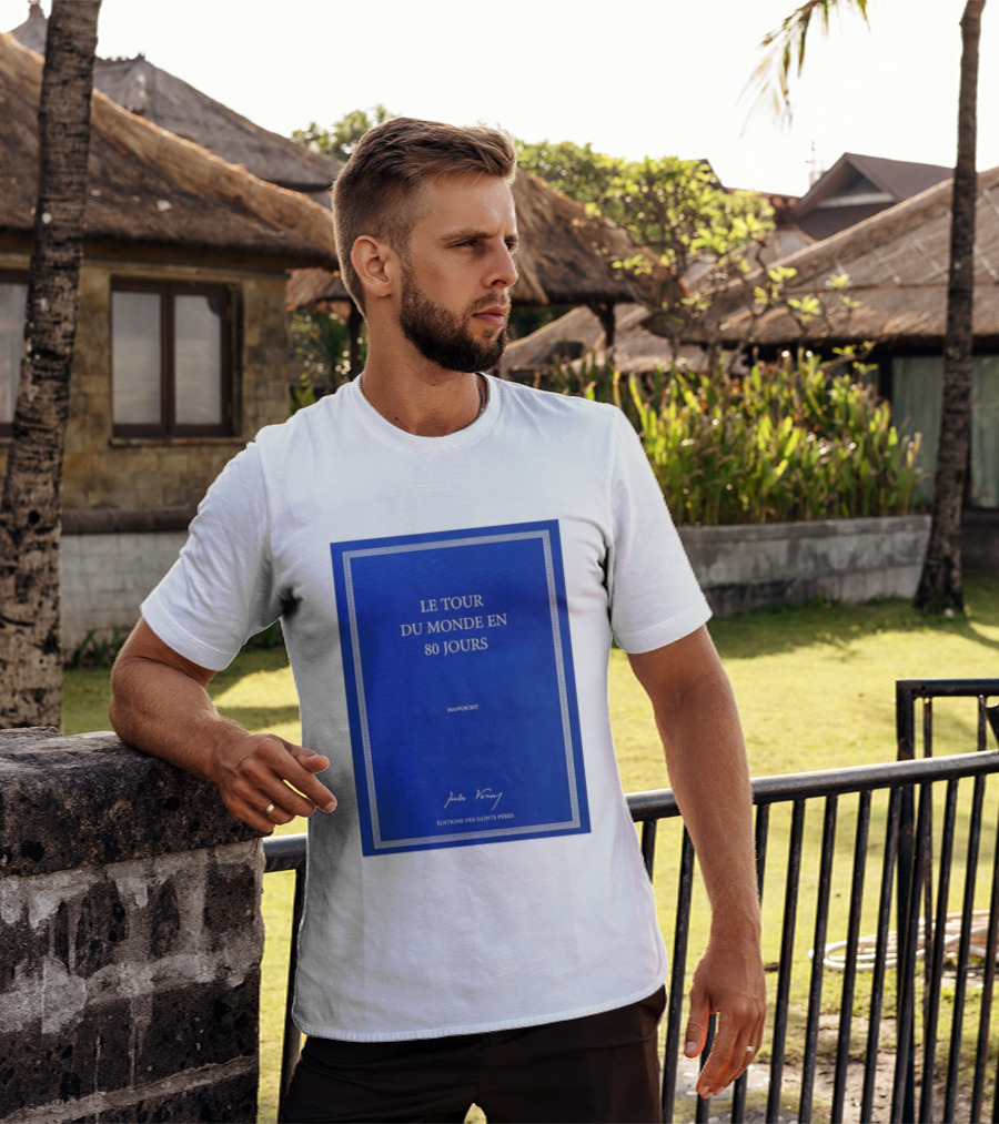 Le Tour Du Monde En 80 Jours Manuscrit Jules Verne Éditions Des Saints Pères T-Shirt