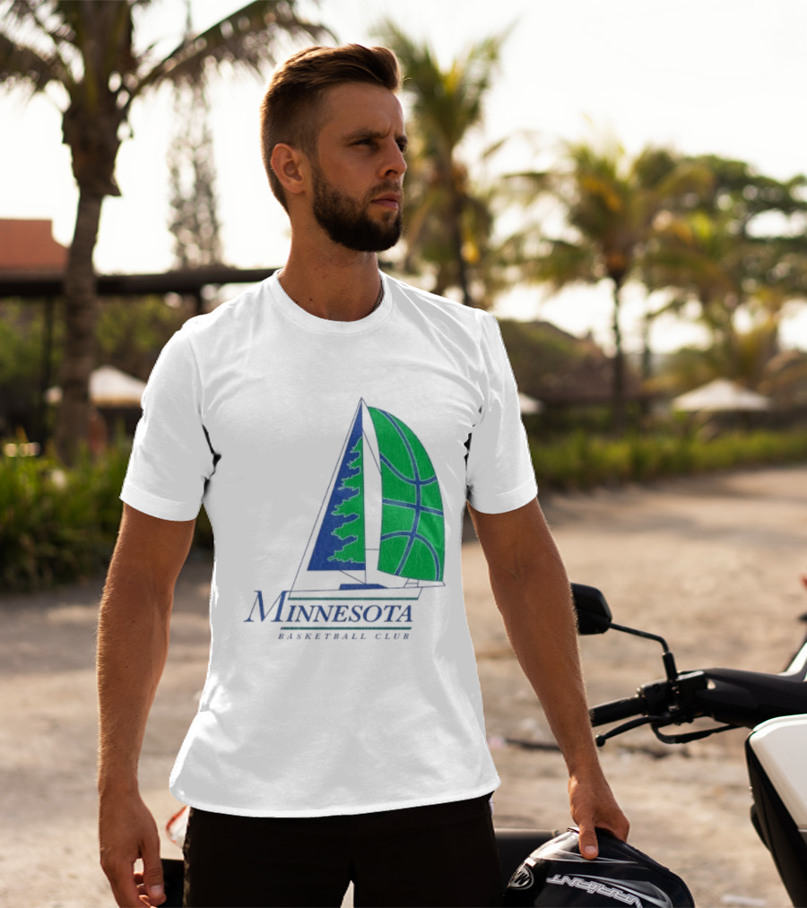 Minnesota Basketball Club Sailing Boat And Hoop T-Shirt