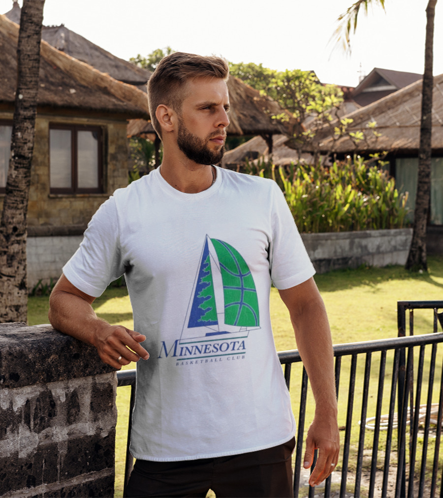 Minnesota Basketball Club Sailing Boat And Hoop T-Shirt