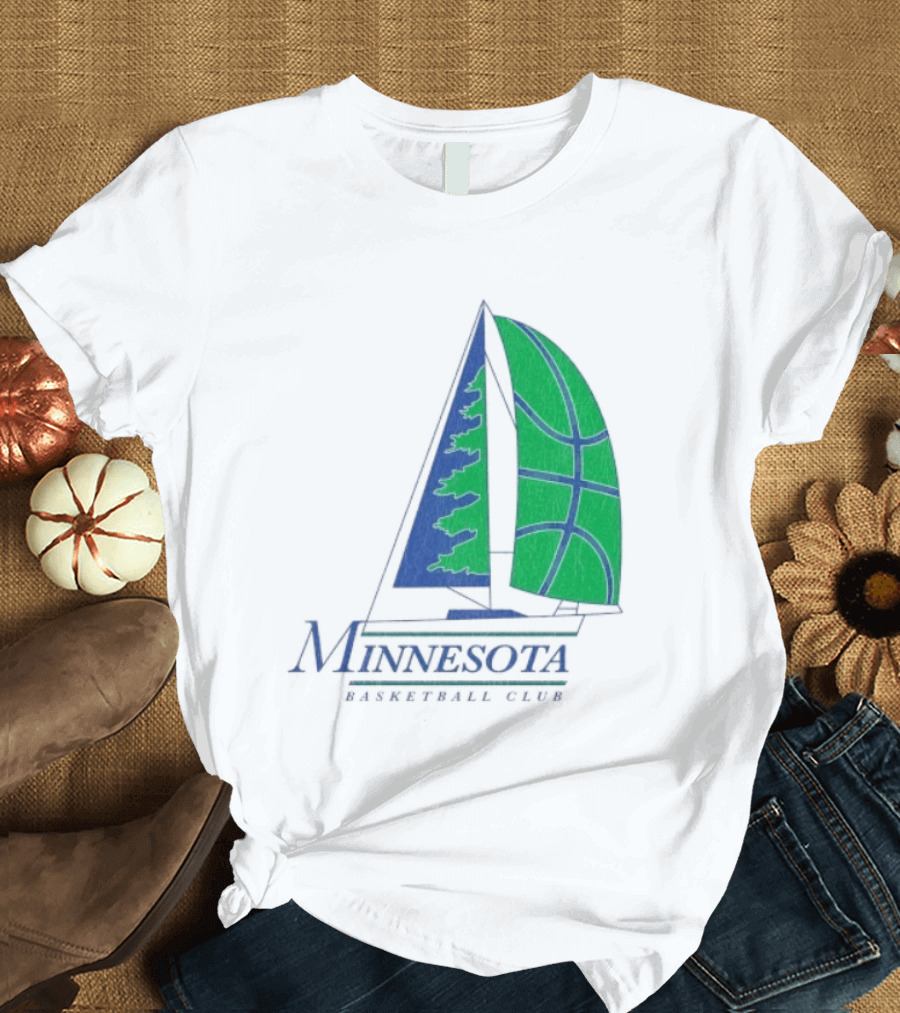Minnesota Basketball Club Sailing Boat And Hoop T-Shirt