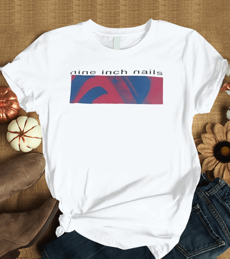 Nine Inch Nails Music Abstract Red Blue T-Shirt