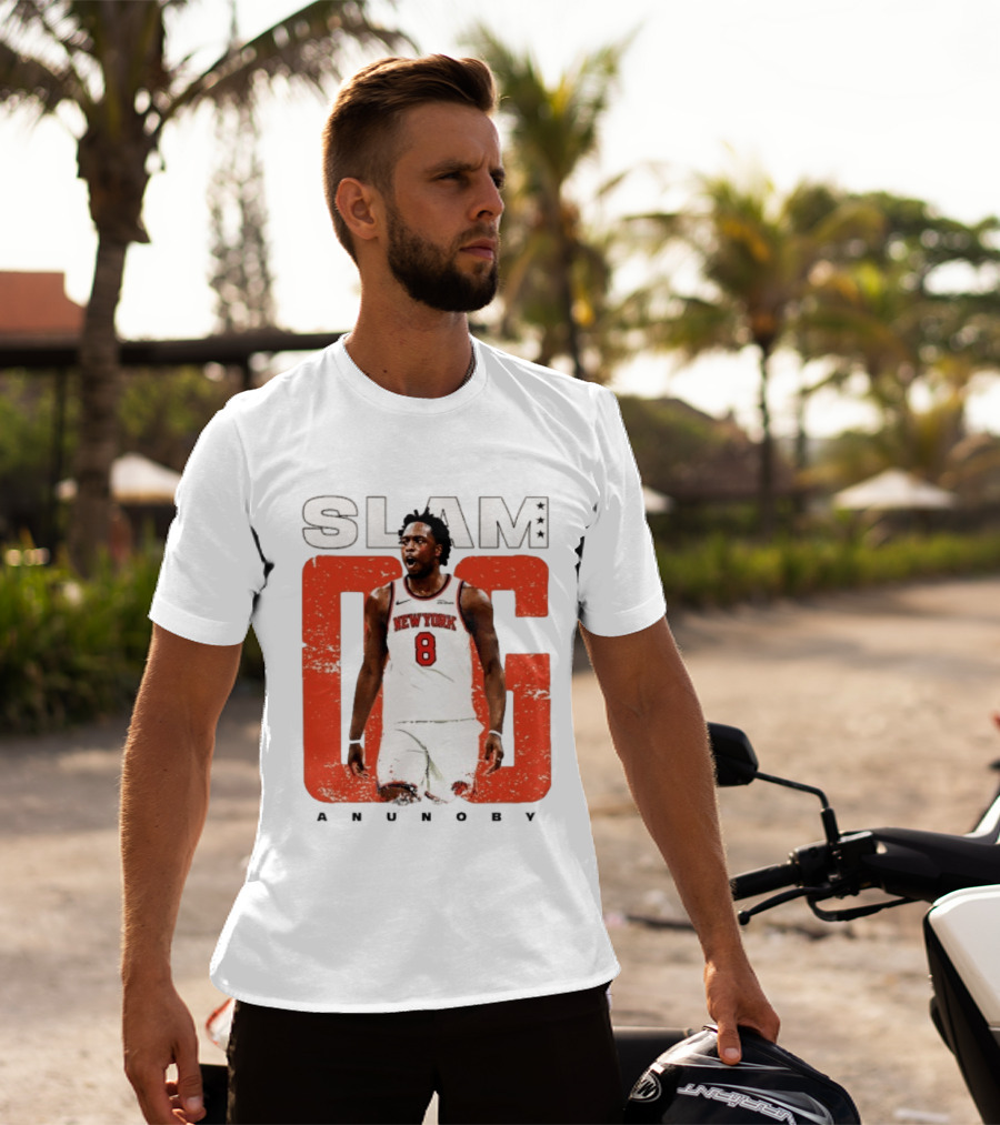 SLAM New York Knicks OG Anunoby NBA Basketball 8 T-Shirt