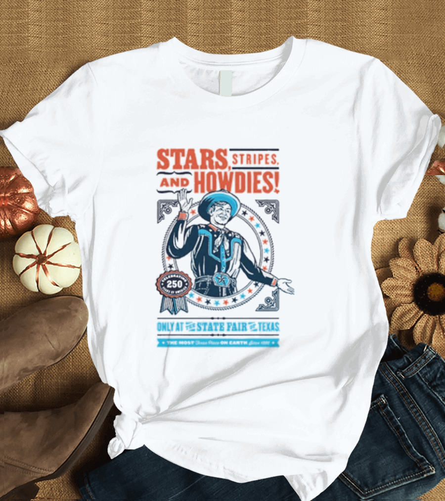 Stars Stripes And Midways State Fair Of Texas 2026 250 Big Tex Circle T-Shirt
