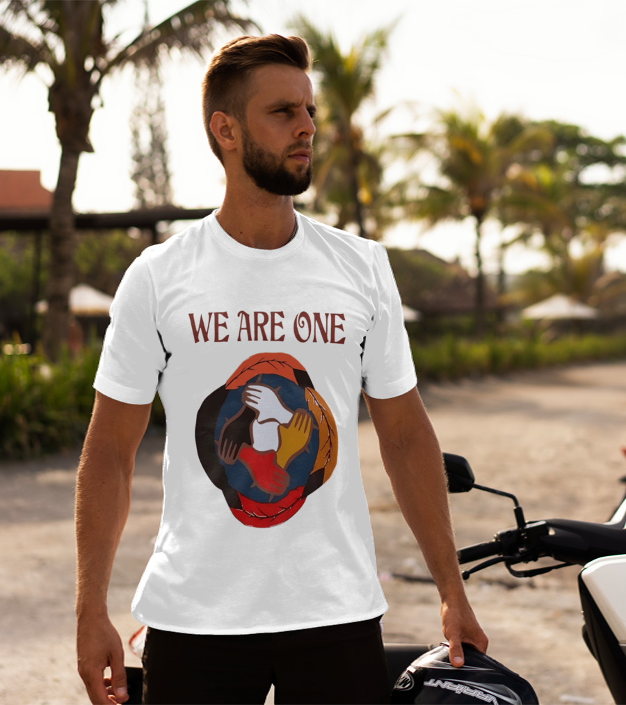 We Are One Unity Hands Feathers Orange Culture Heritage Collective T-Shirt