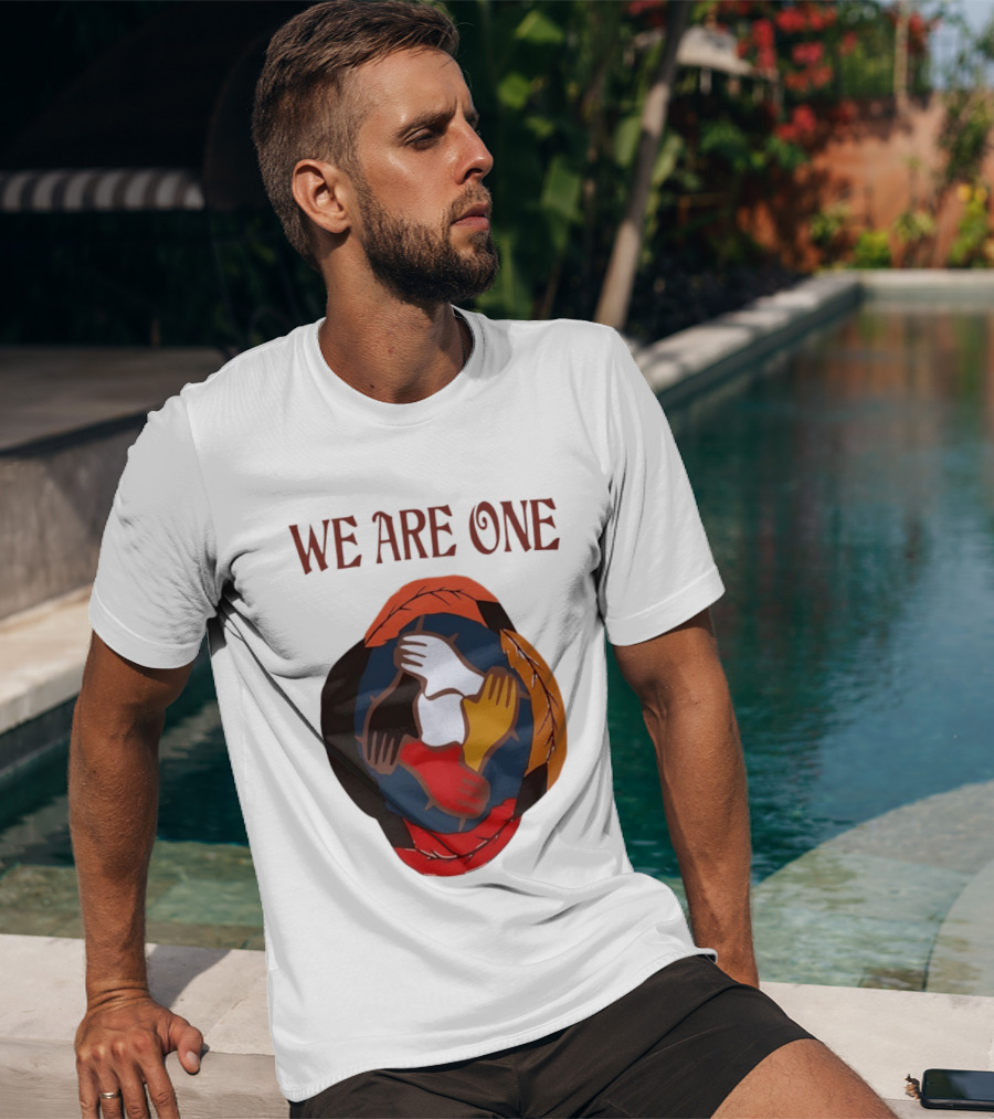 We Are One Unity Hands Feathers Orange Culture Heritage Collective T-Shirt