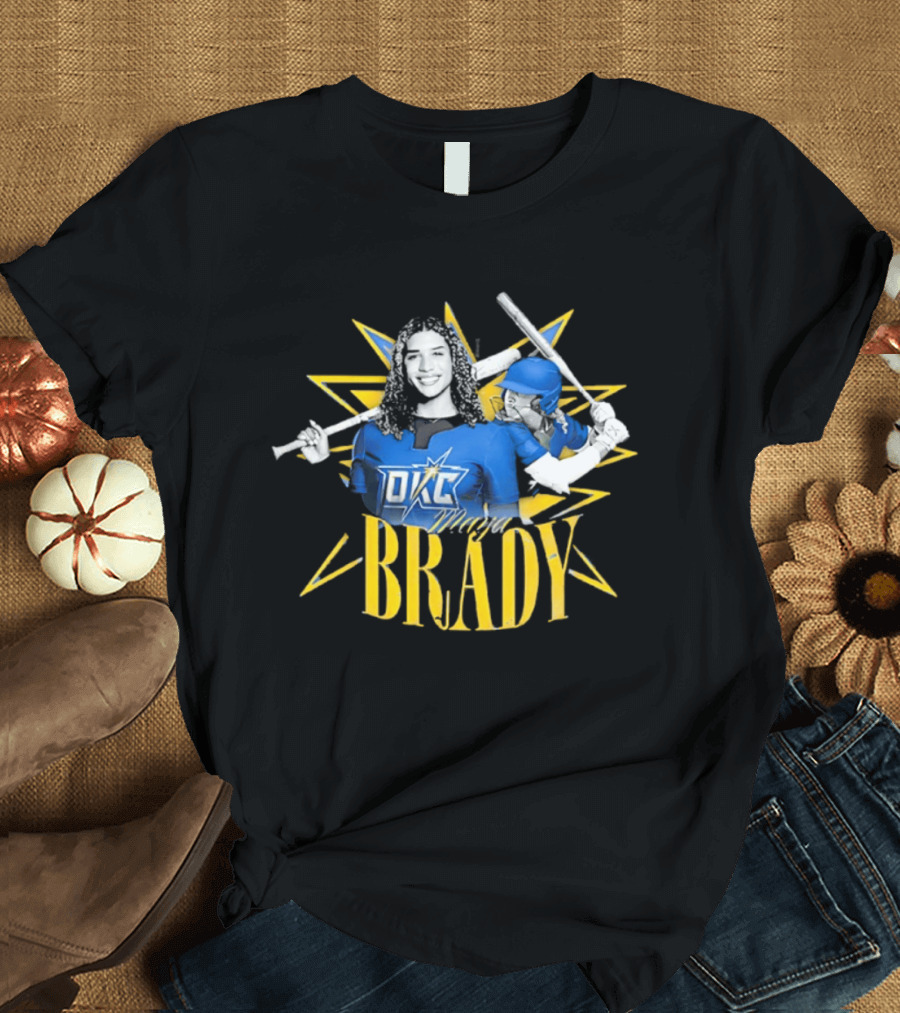 Oklahoma City Spark Maya Brady Stars Softball Player OKC T-Shirt