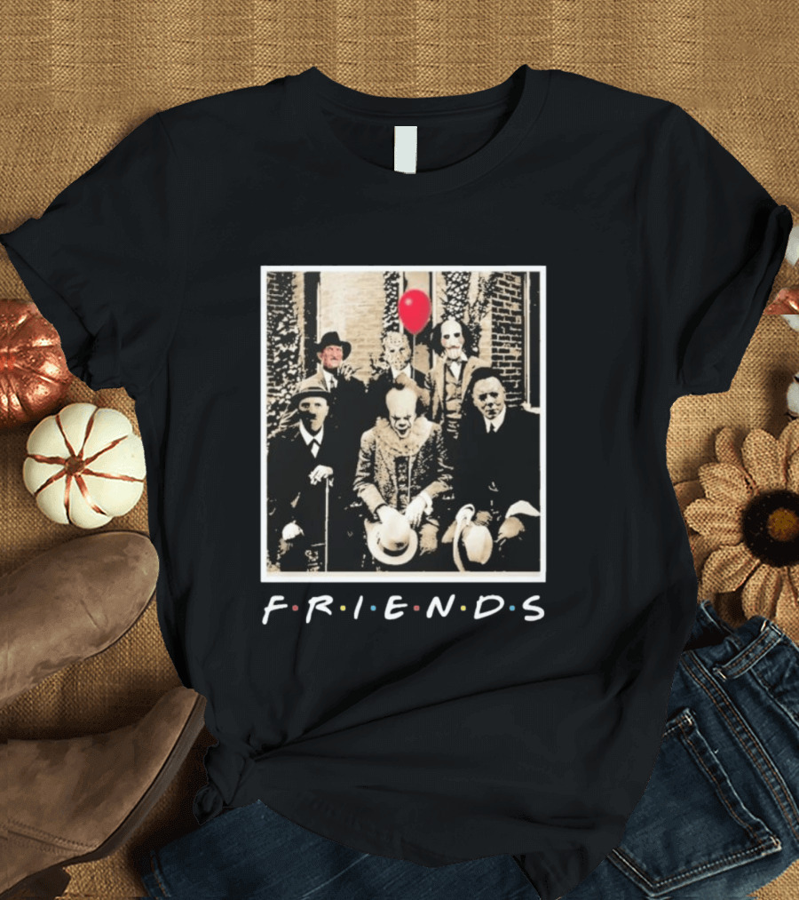 FRIENDS Original Horror Characters With Balloon Theme 2026 T-Shirt