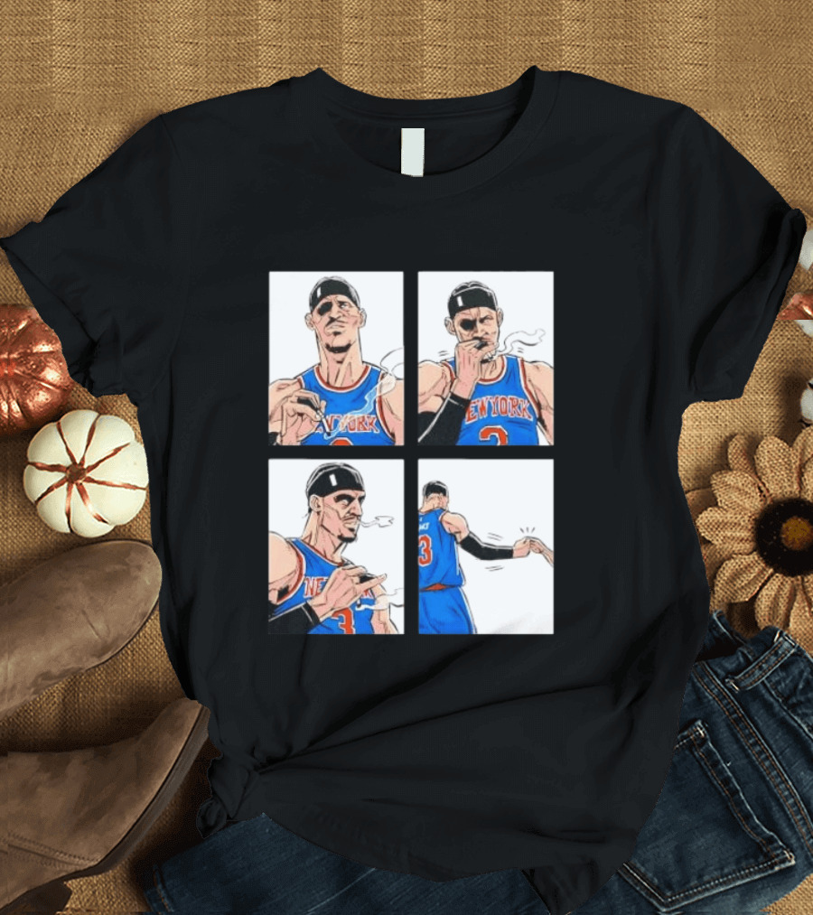 New York Knicks Number 3 Smoking Gesture Josh Hart Moment T-Shirt