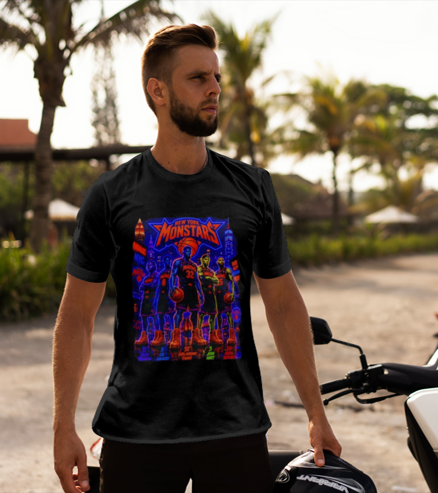 New York Monstars Space Jam Knicks Basketball T-Shirt