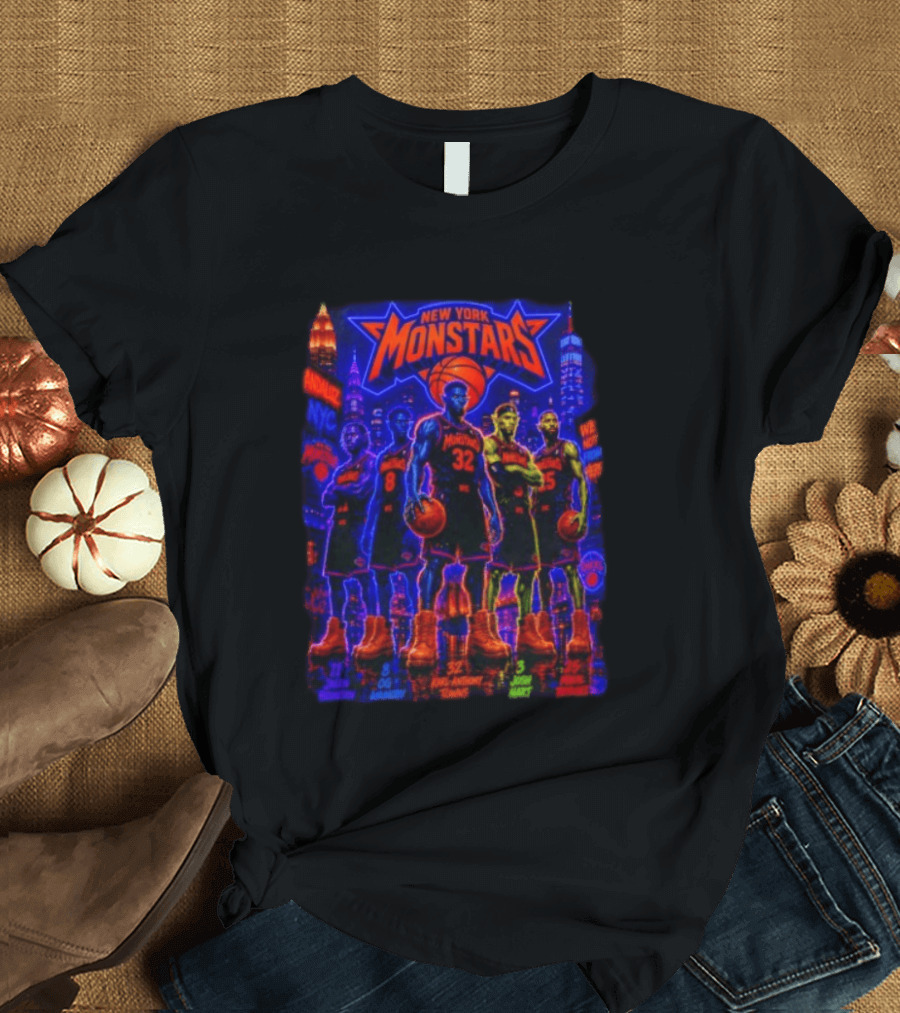 New York Monstars Space Jam Knicks Basketball T-Shirt