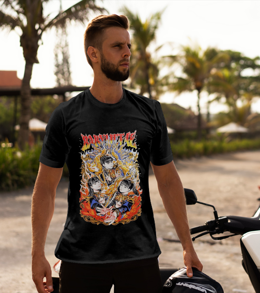 Babymetal Fox God Trio Flames Heavy Metal T-Shirt