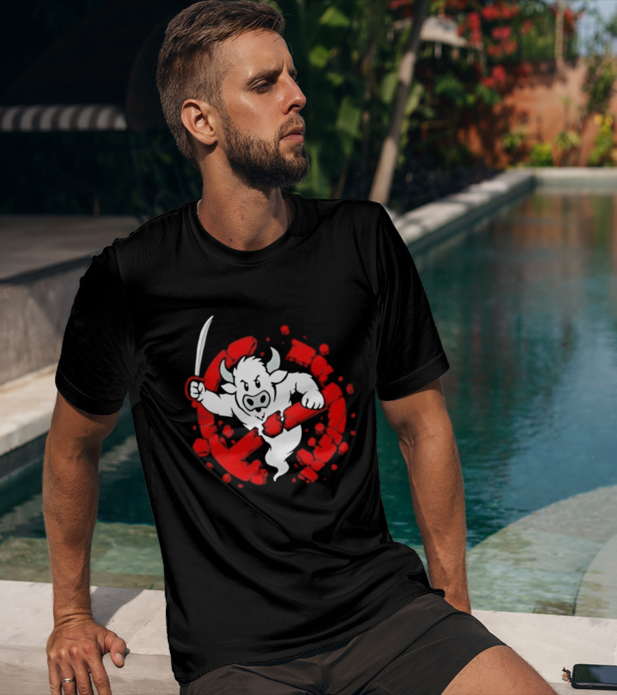 Buffalo Ghostbusters Crossed Out Ghost Red Circle T-Shirt