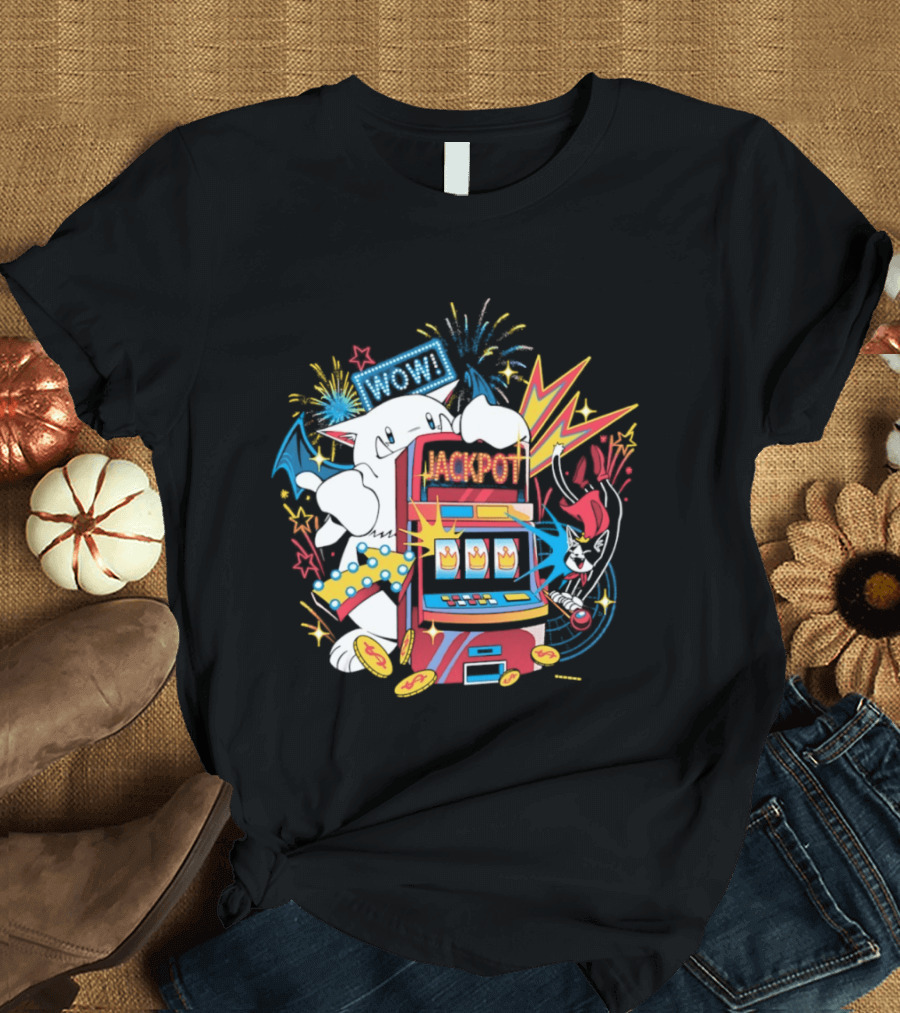 Final Fantasy Moogle Jackpot Slot Machine WOW Explosion T-Shirt