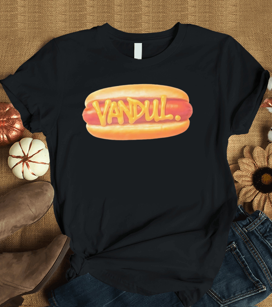 Vandul Mustard Hot Dog Bold Typeface T-Shirt