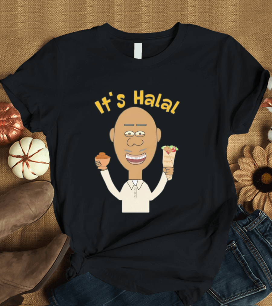 It's Halal Man With Dates And Kebab Celebrating Ramadan T-Shirt