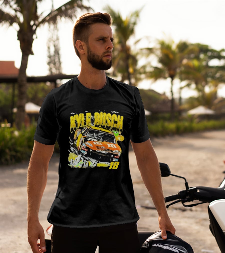 Kyle Busch M&M Racing 18 Zombie Halloween Car T-Shirt