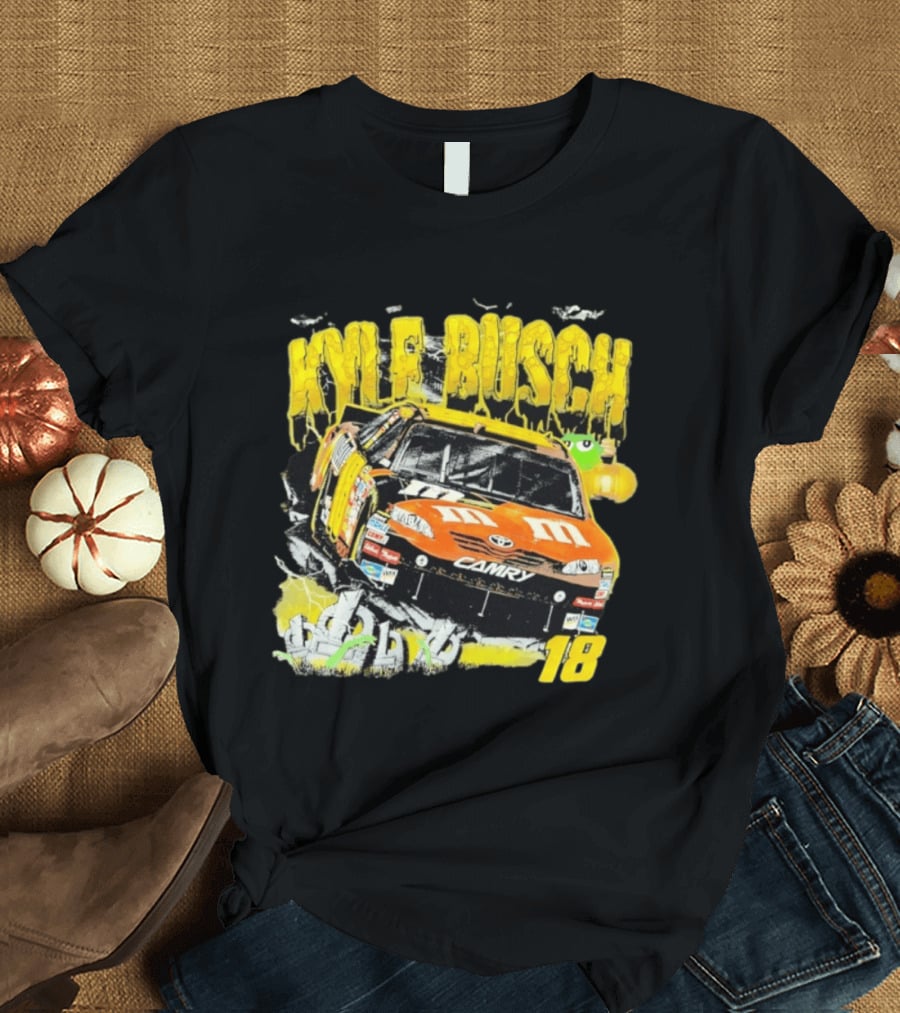 Kyle Busch M&M Racing 18 Zombie Halloween Car T-Shirt