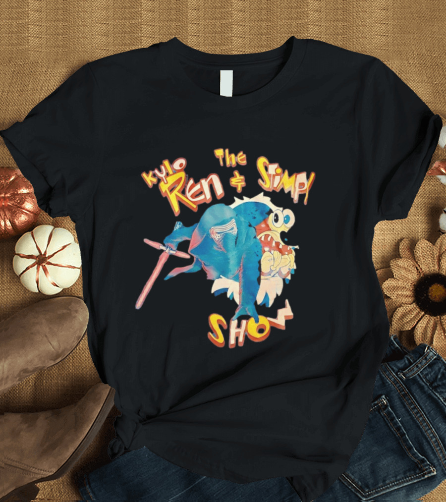 Kylo Ren And The Stimpy Show Star Wars Ren Stimpy Mashup T-Shirt