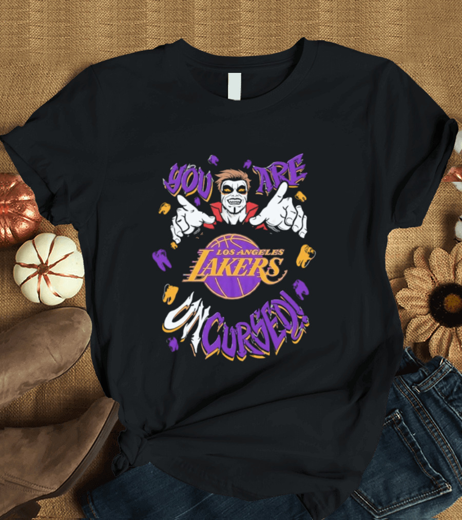 WWE Los Angeles Lakers You Are Uncursed Danhausen Collaboration T-Shirt