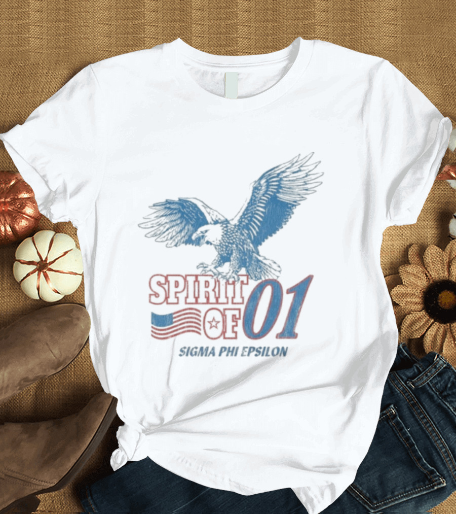 Spirit Of 01 Sigep Fraternity Eagle And Flag T-Shirt
